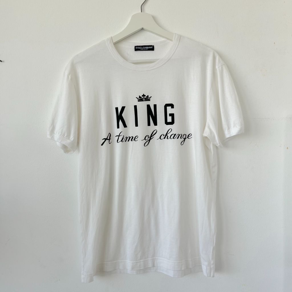 Dolce & Gabbana white t shirt with black print