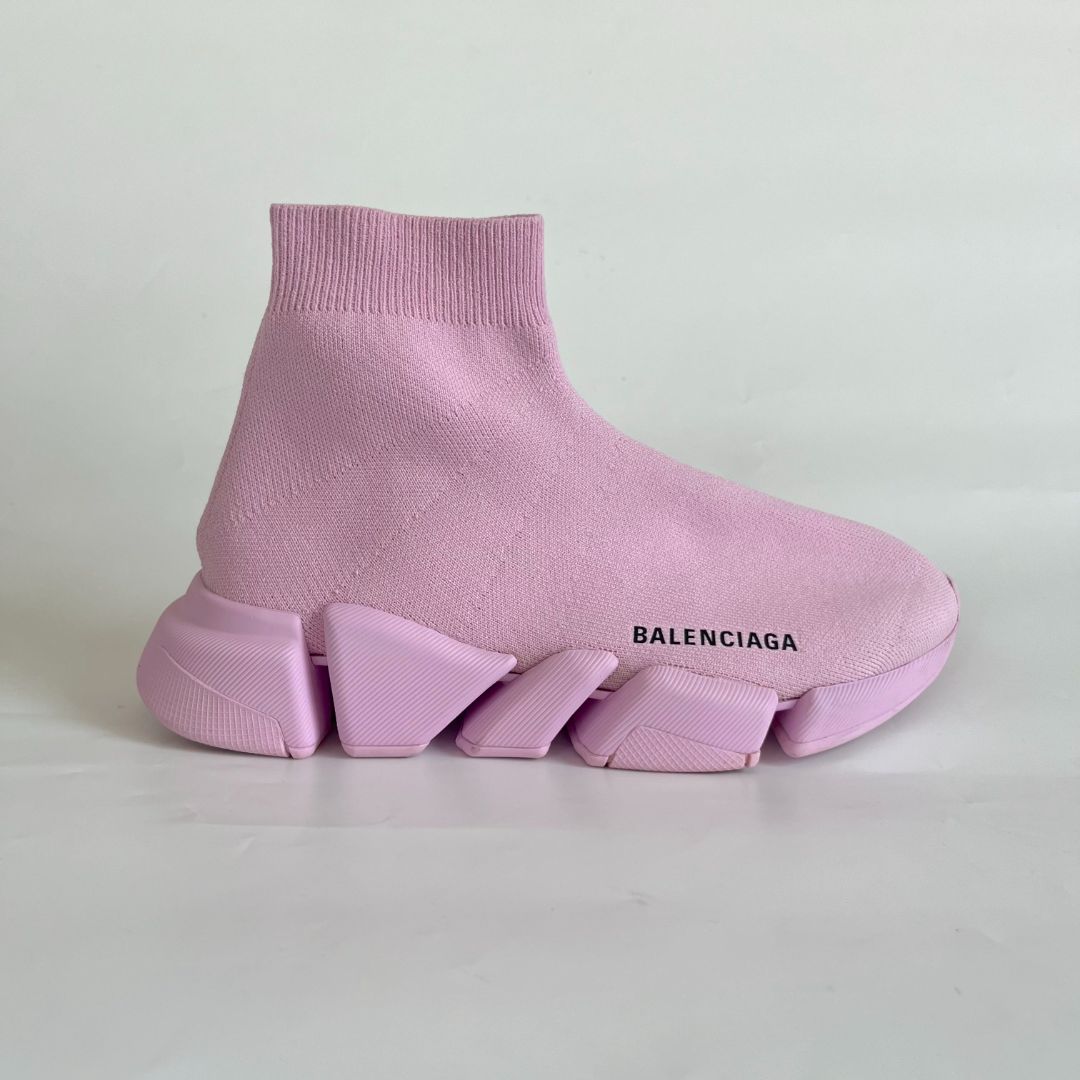 Balenciaga Speed 2.0 stretch-knit high-top sneakers, 38