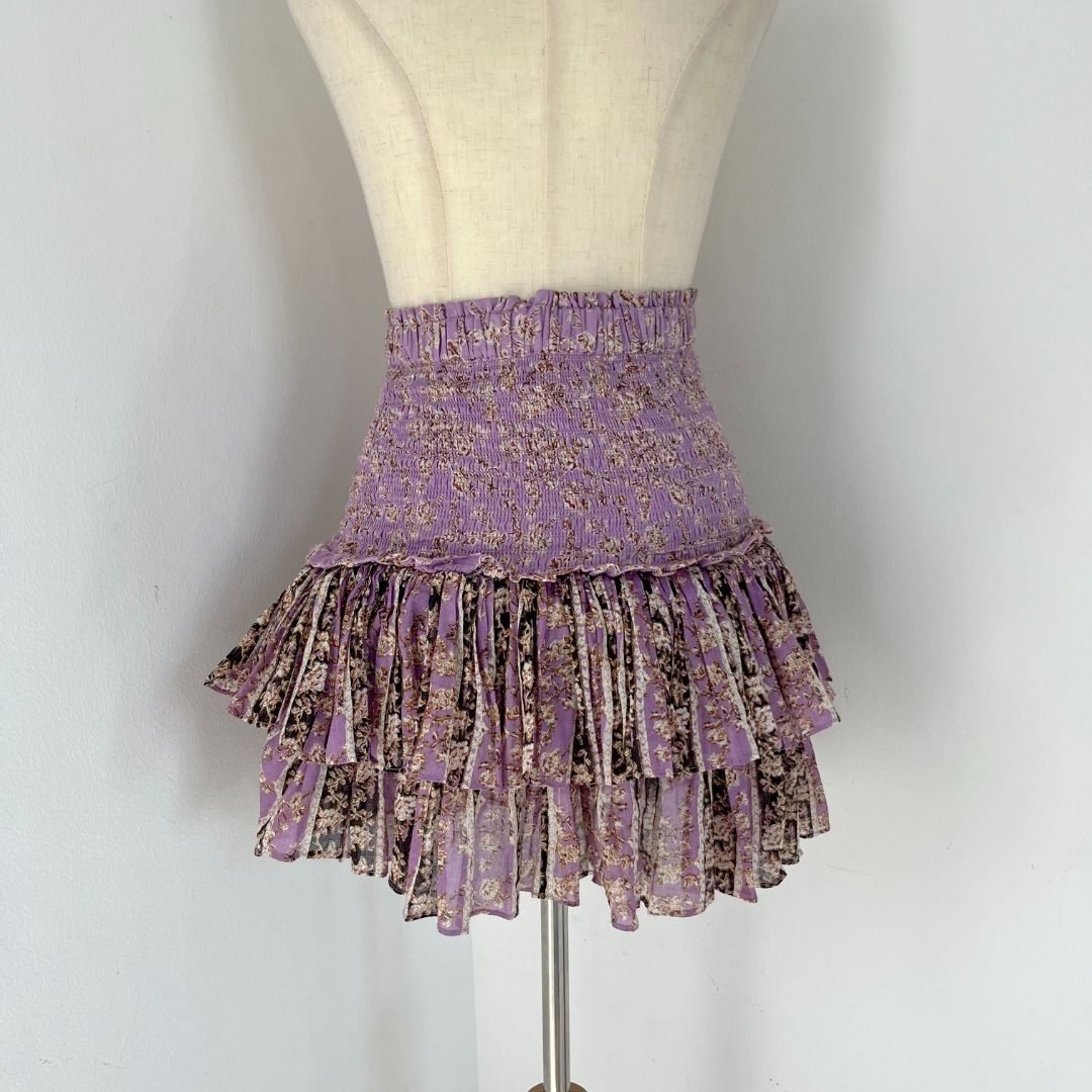 Isabel Marant Naomi floral-print ruffled miniskirt
