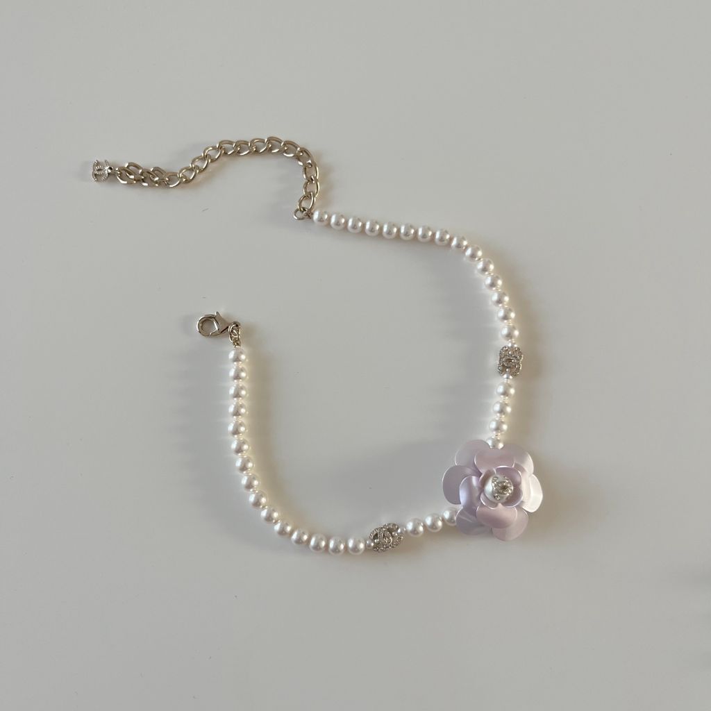 Chanel Faux Pearl Choker Necklace