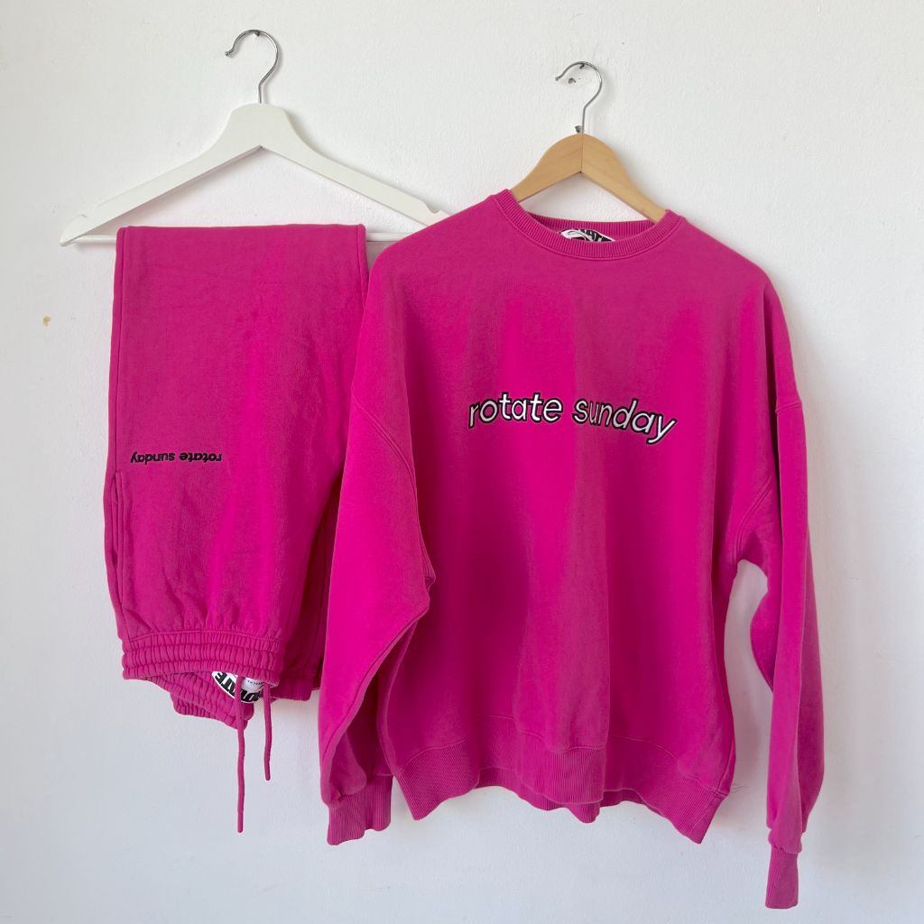Rotate Sunday pink tracksuit set