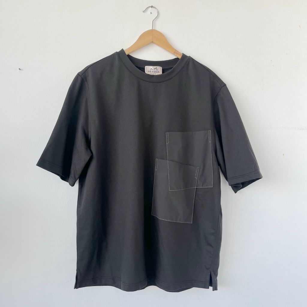 Hermes dark grey boxy men's t shirt