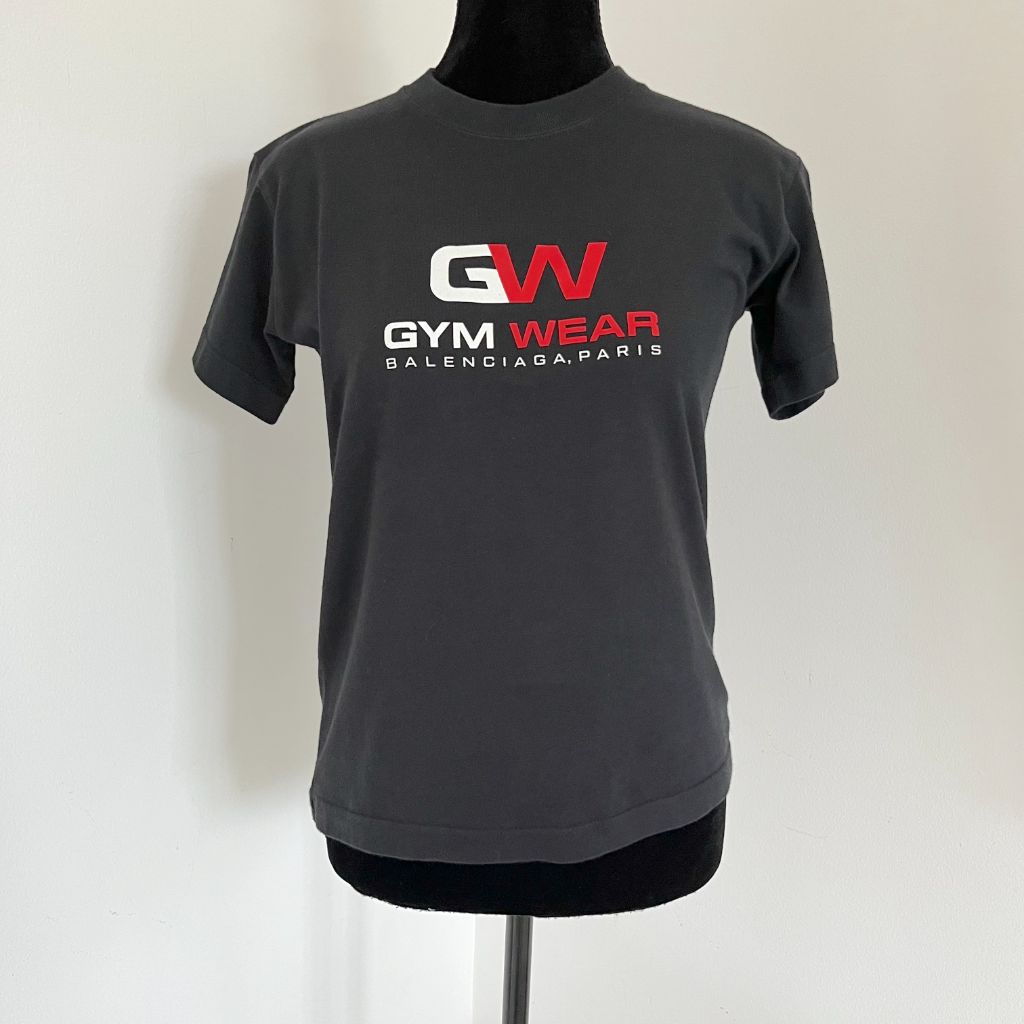 Balenciaga "Gym Wear" Black Cotton T-shirt