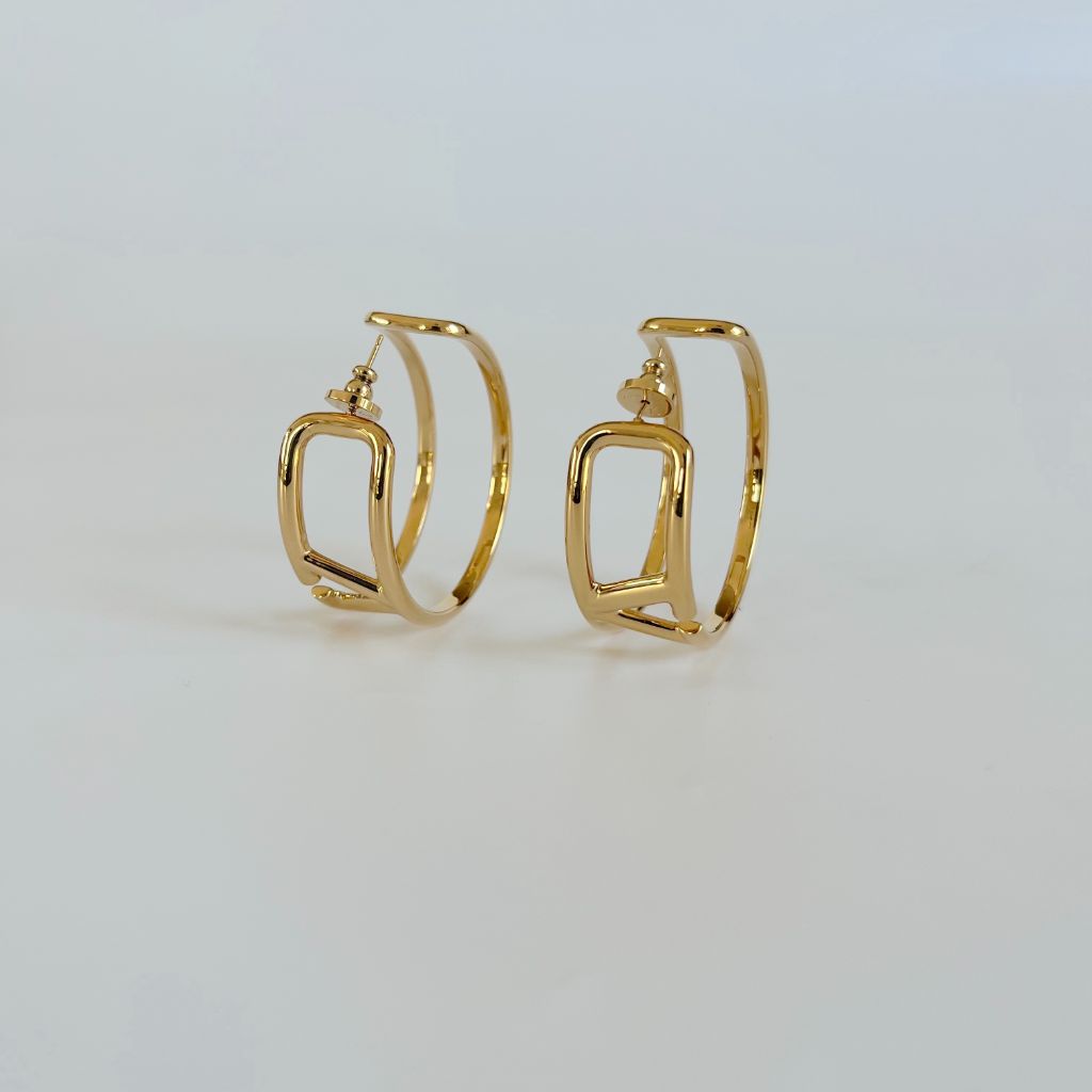 Valentino gold VLOGO hoop earrings