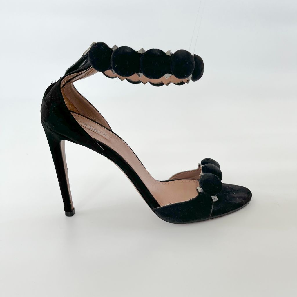 Alaia La Bombe 90 Leather Studded Sandals, 38.5 - BOPF | Business of Preloved Fashion