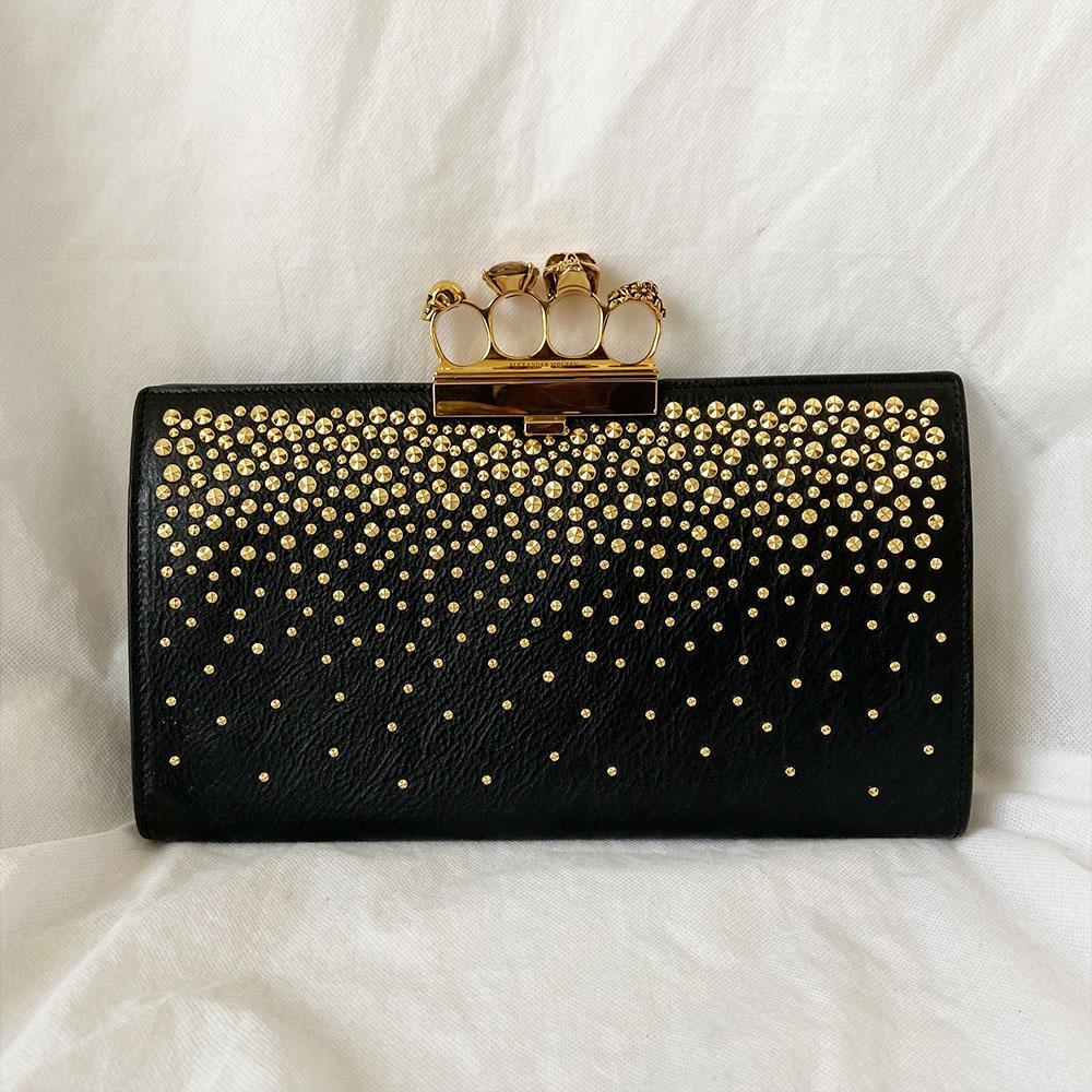 Alexander Mcqueen Skull Four-Ring Clutch Bag - BOPF | Business of Preloved Fashion