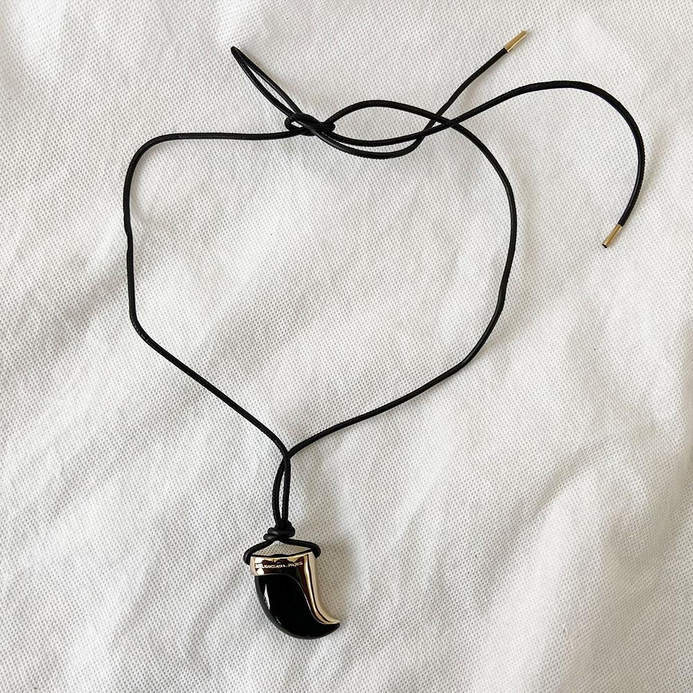 Balenciaga Resin Tusk Station Collar Necklace - BOPF | Business of Preloved Fashion