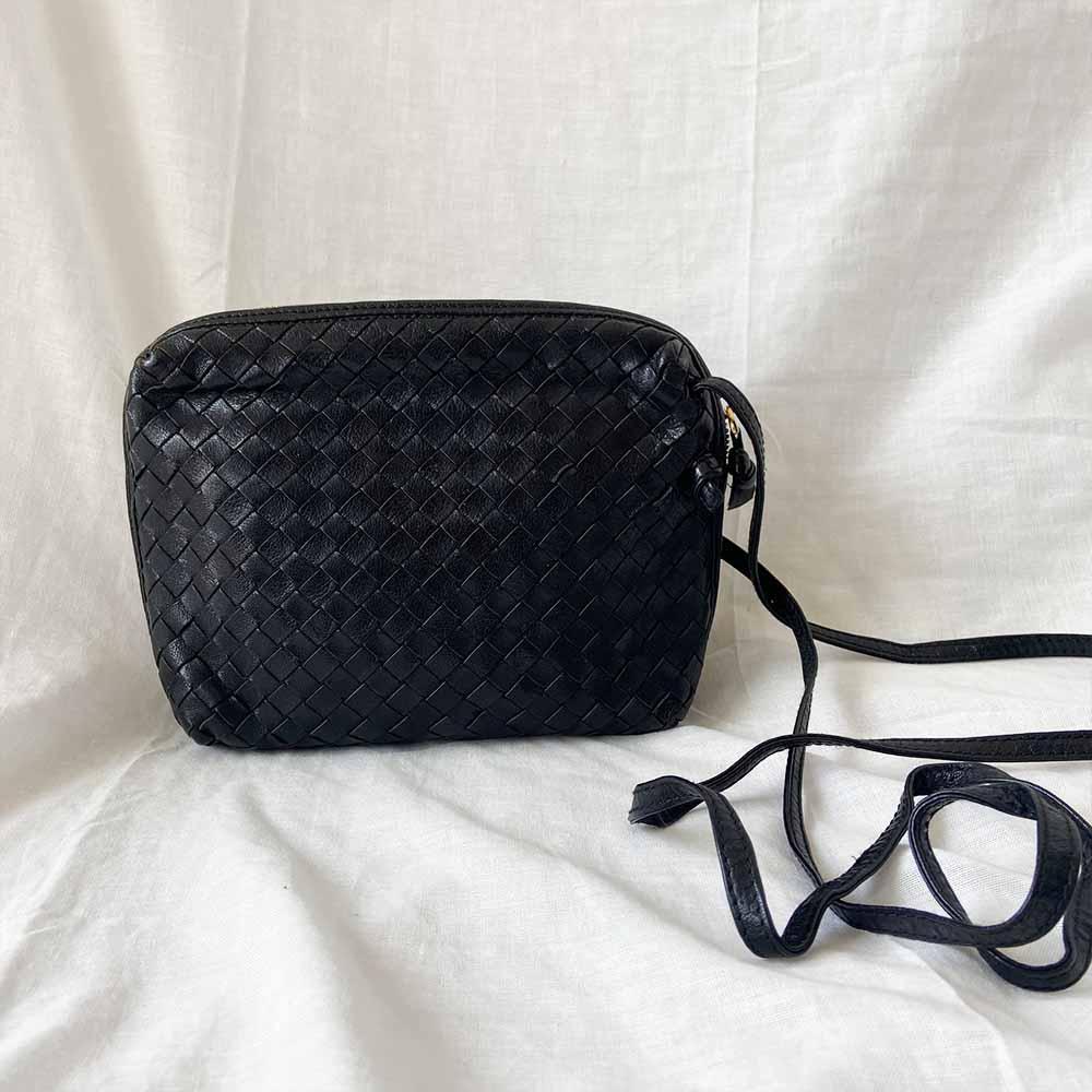 Bottega Veneta Black Intrecciato Leather Nodini Crossbody Bag - BOPF | Business of Preloved Fashion