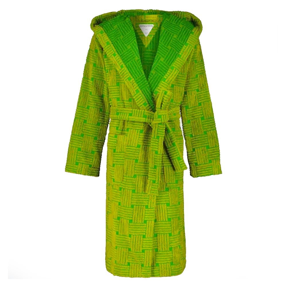 Bottega Veneta Intrecciato Cotton-Terry Hooded Robe - BOPF | Business of Preloved Fashion