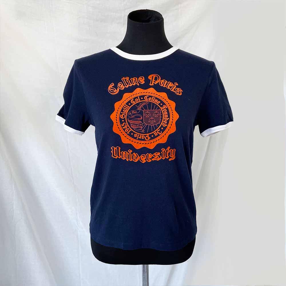 Celine Blue Printed Crewneck T Shirt - BOPF | Business of Preloved Fashion
