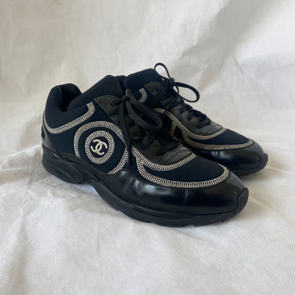 Chanel black CC sneakers - BOPF | Business of Preloved Fashion
