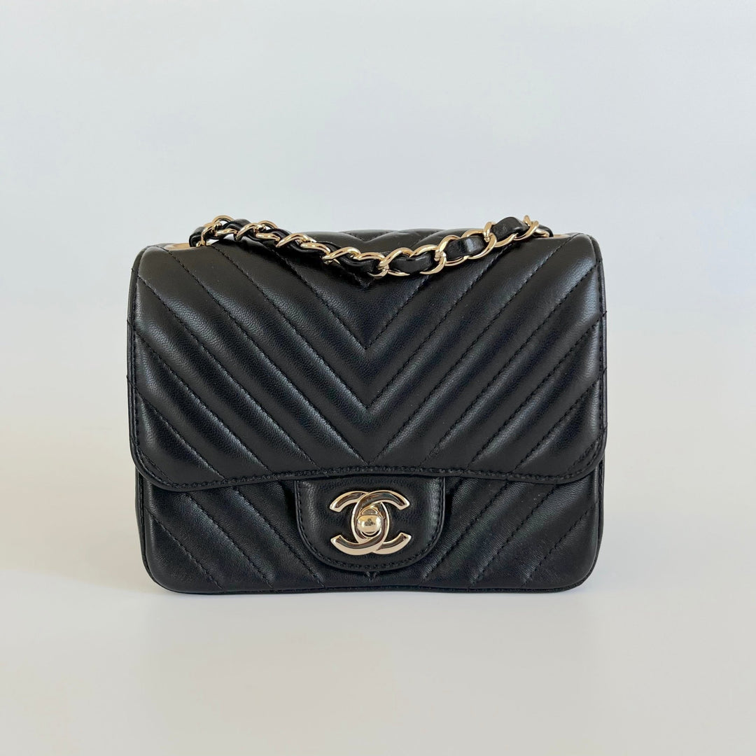 Chanel Mini Chevron Classic Caviar Flap Bag - BOPF | Business of Preloved Fashion