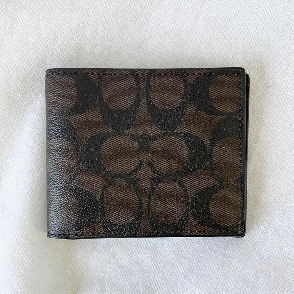 Coach Billfold Wallet In Signature Canvas - BOPF | Business of Preloved Fashion