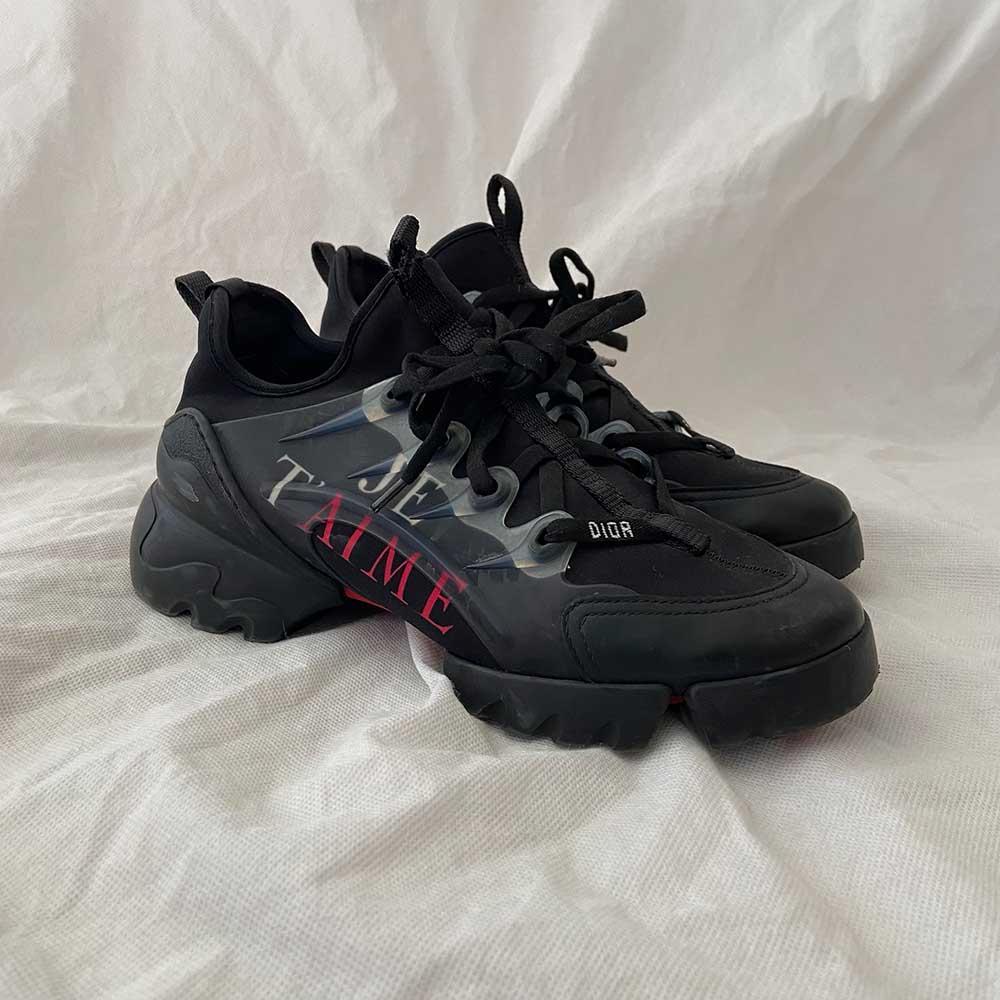 Dior Black Neoprene, Rubber and Leather D-Connect Sneakers, 37.5 - BOPF | Business of Preloved Fashion