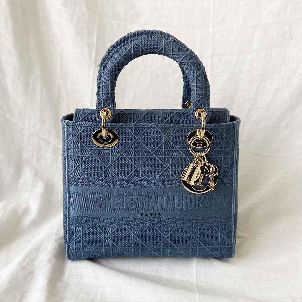 Dior D-Lite Embroidered Cannage Medium Bag - BOPF | Business of Preloved Fashion