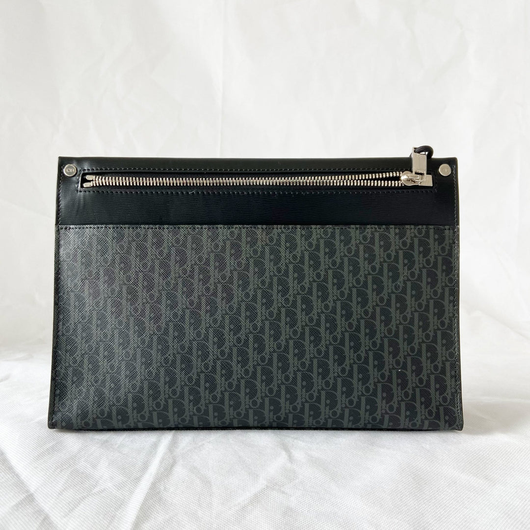 Dior Homme Oblique Leather Zip Pouch (for men) - BOPF | Business of Preloved Fashion