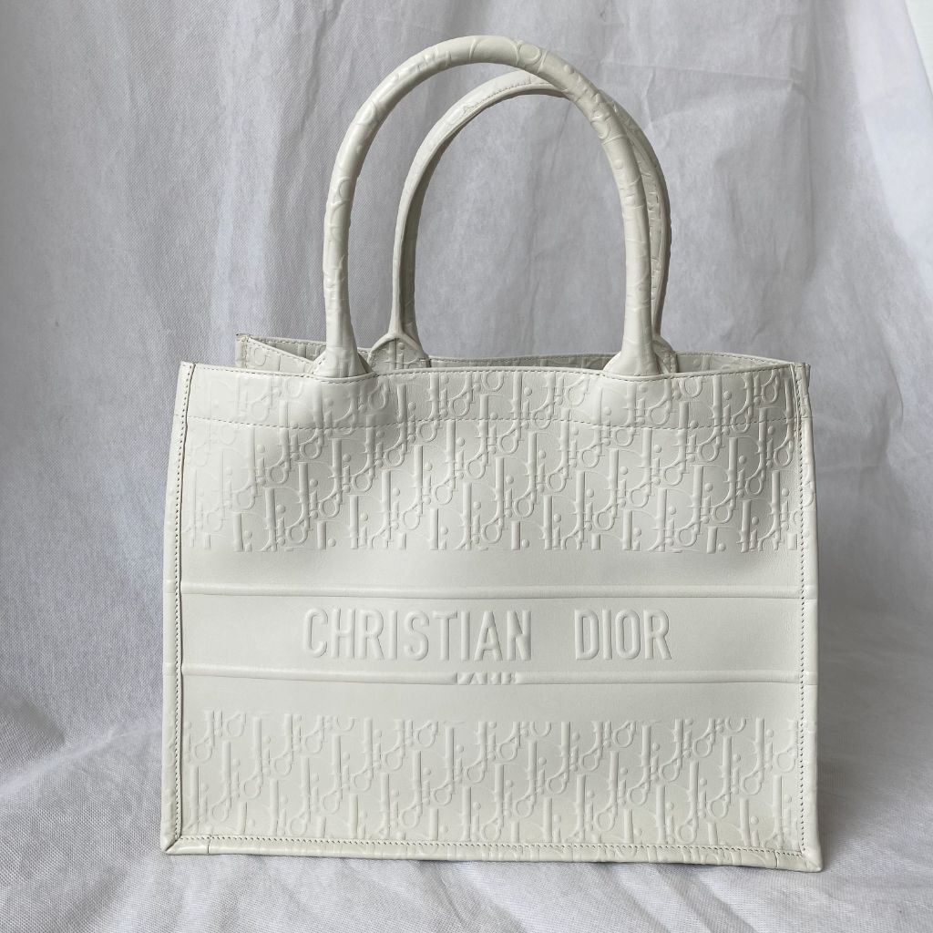 Dior Oblique Embossed Leather Tote Bag - BOPF | Business of Preloved Fashion