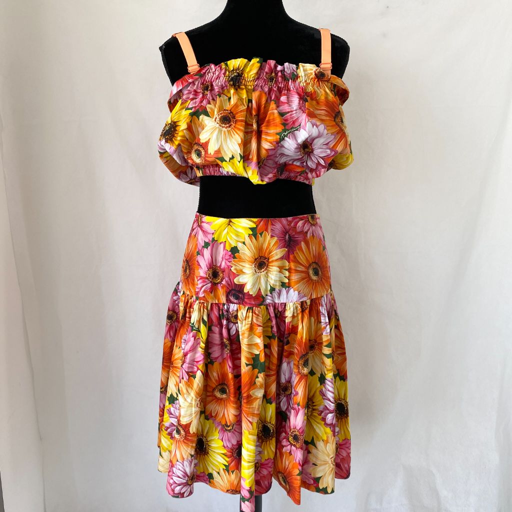 Dolce & Gabbana Floral Print Top and Skirt - BOPF | Business of Preloved Fashion