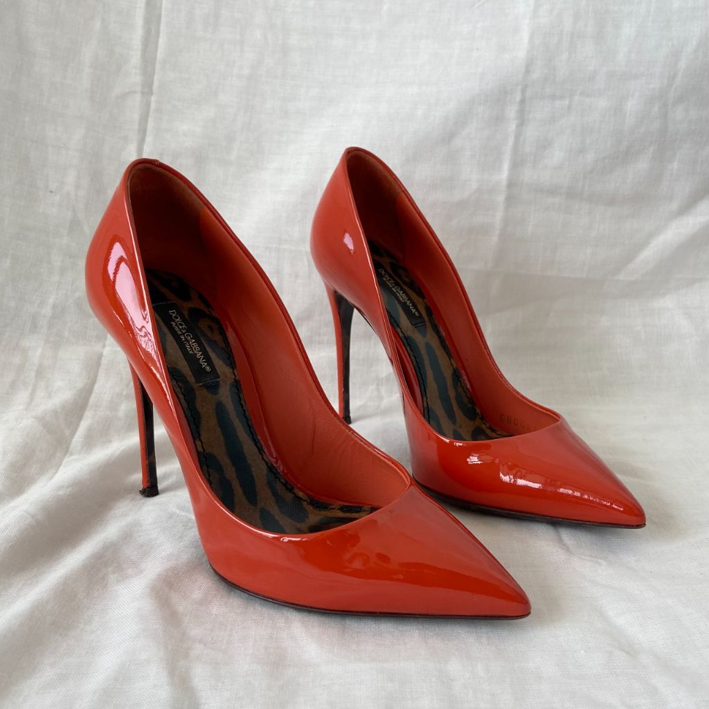 Dolce & Gabbana Orange Patent Pumps, 36 - BOPF | Business of Preloved Fashion