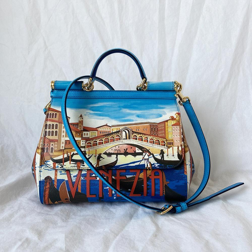 Dolce & Gabbana Sicily Printed Venezia Medium Bag - BOPF | Business of Preloved Fashion