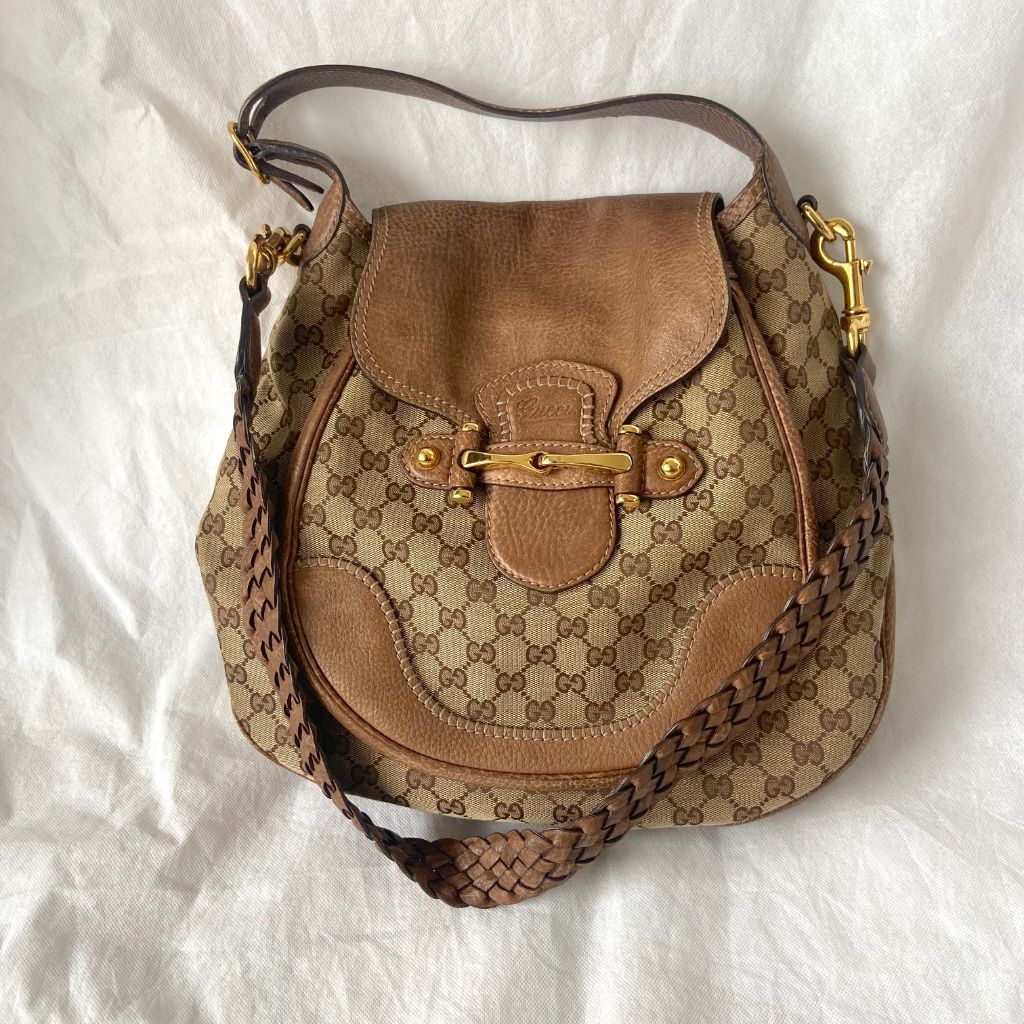 Gucci brown GG Guccisima canvas large shoulder bag - BOPF | Business of Preloved Fashion