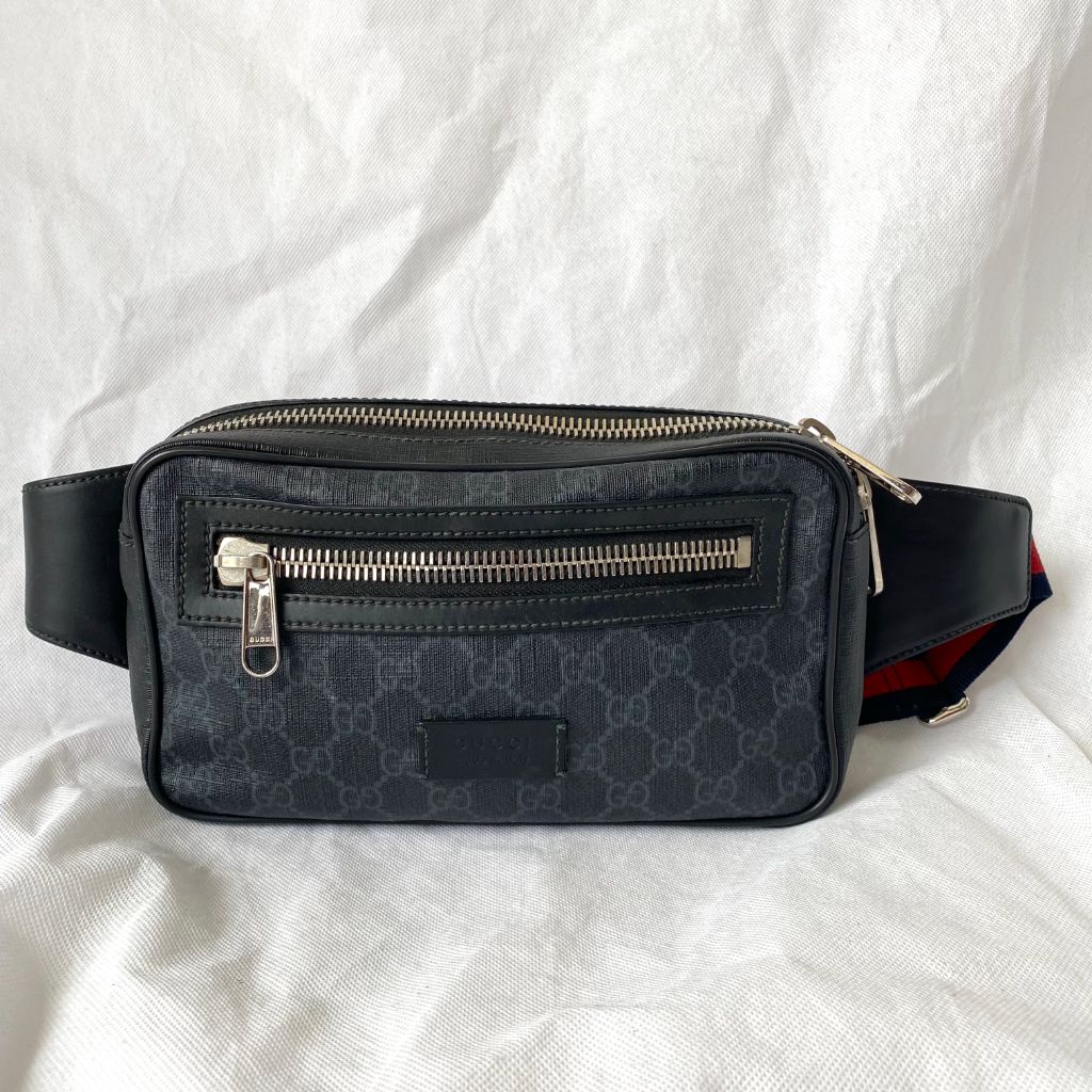 Gucci grey canvas Guccisima grey belt bag - BOPF | Business of Preloved Fashion