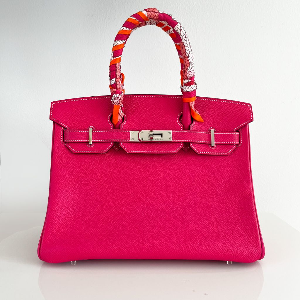 Hermes Rose Tyrien Epsom Leather Birkin 30 Bag - BOPF | Business of Preloved Fashion