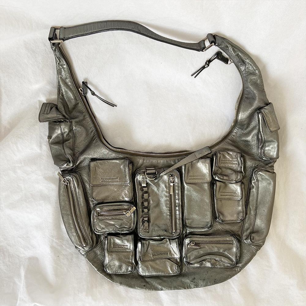 Jil Sander Silver Pocket Detail Oversized Bag - BOPF | Business of Preloved Fashion