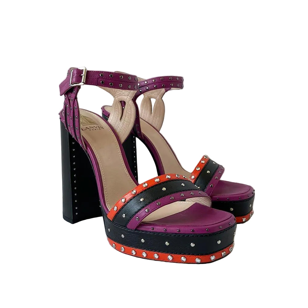 Lanvin studded platform sandal heels, 40.5 - BOPF | Business of Preloved Fashion