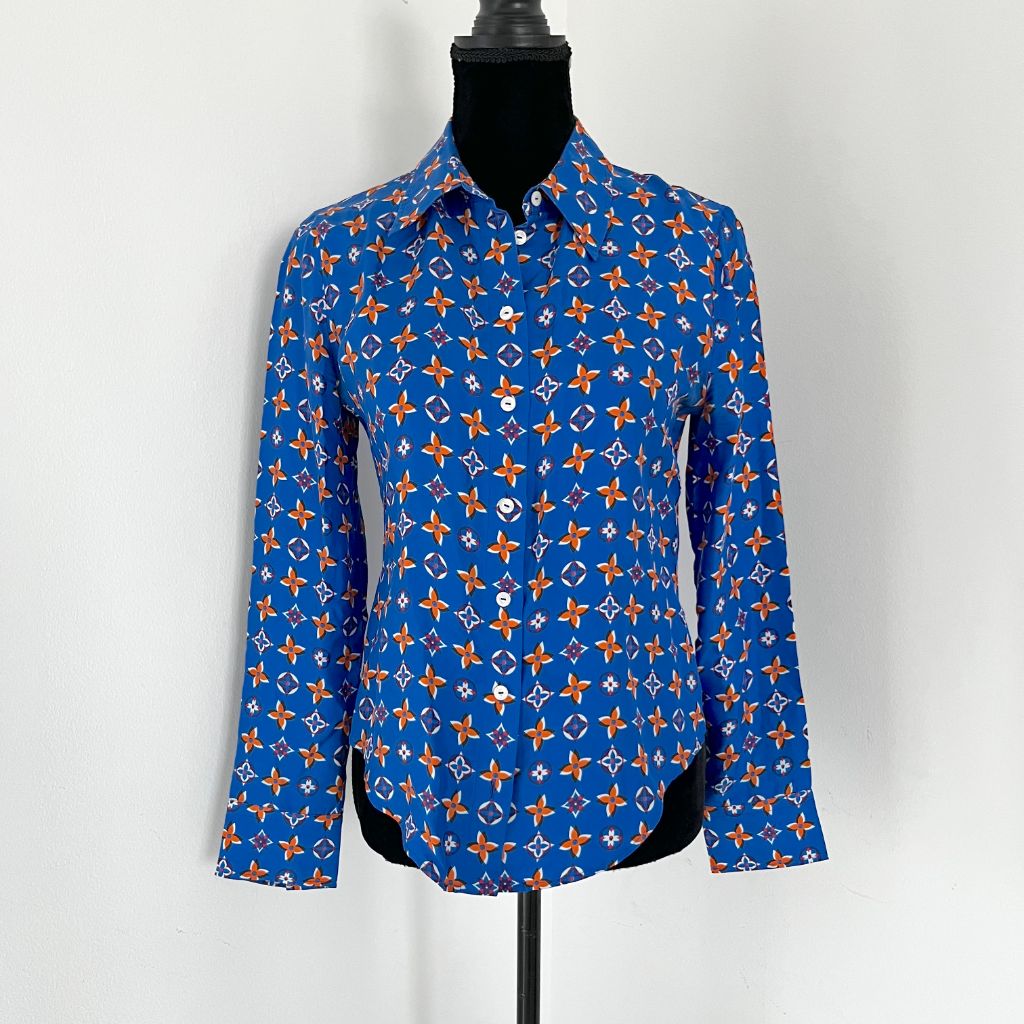 Louis Vuitton Monogram Button Down Blouse - BOPF | Business of Preloved Fashion