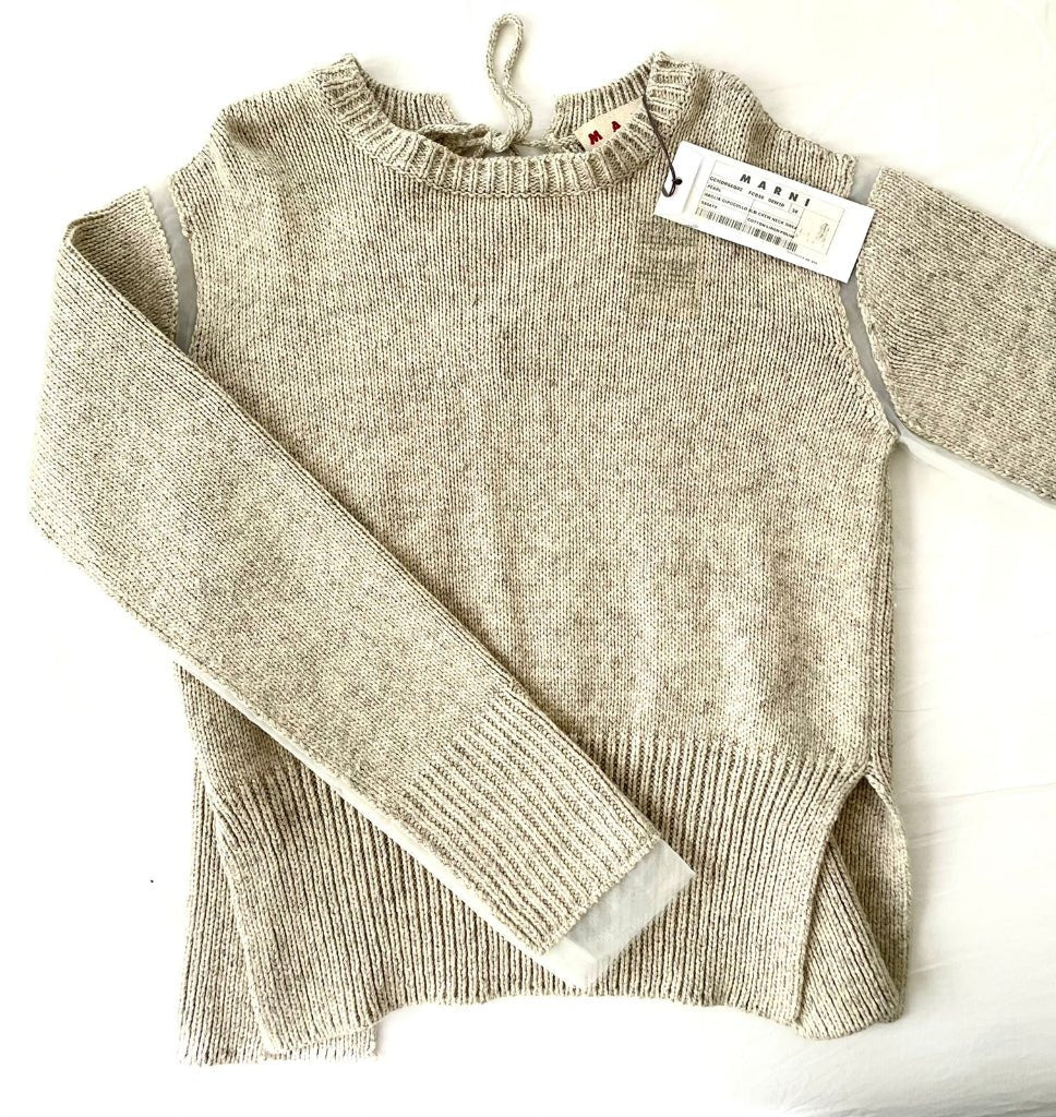 Marni Knitted Tie Detail Sweater - BOPF | Business of Preloved Fashion