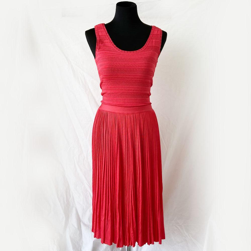 Oscar De La Renta pink knitted flare dress - BOPF | Business of Preloved Fashion