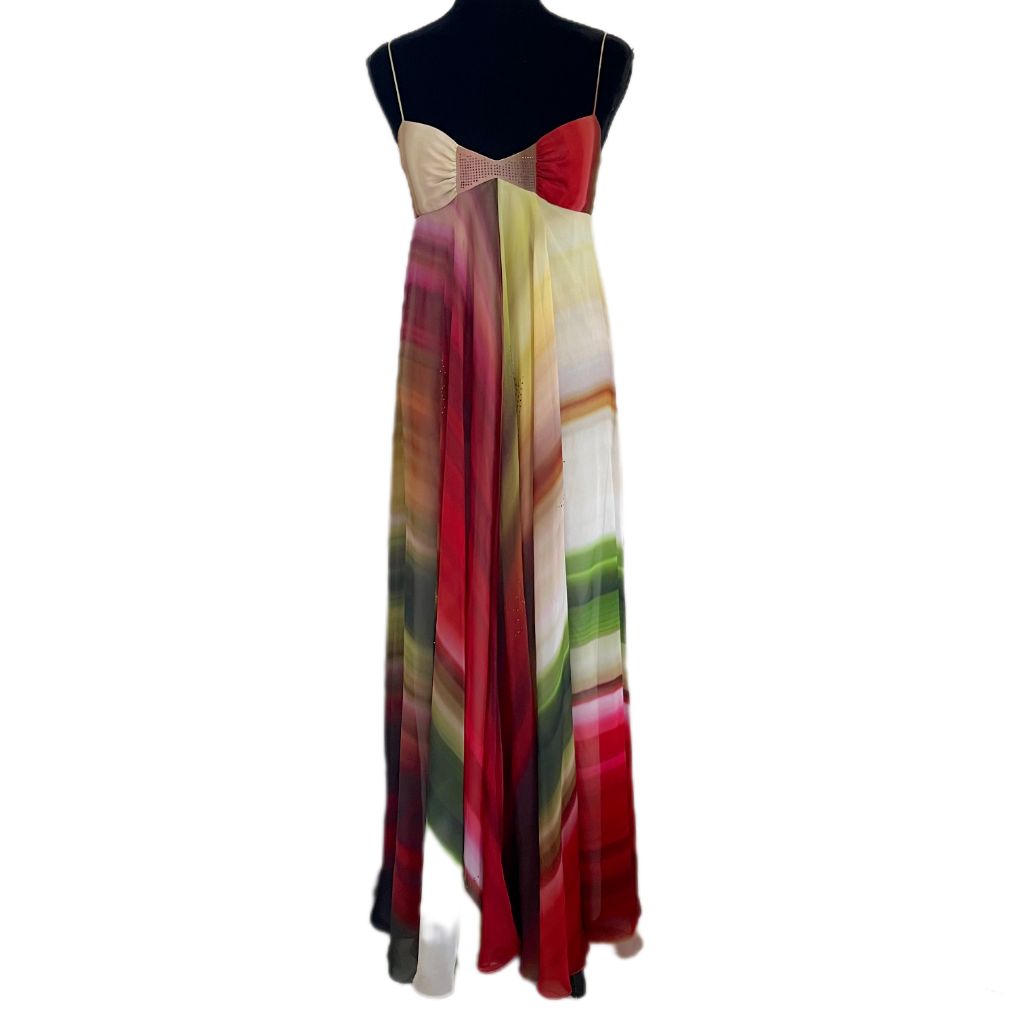 Matthew Williamson multicolor strappy maxi dress