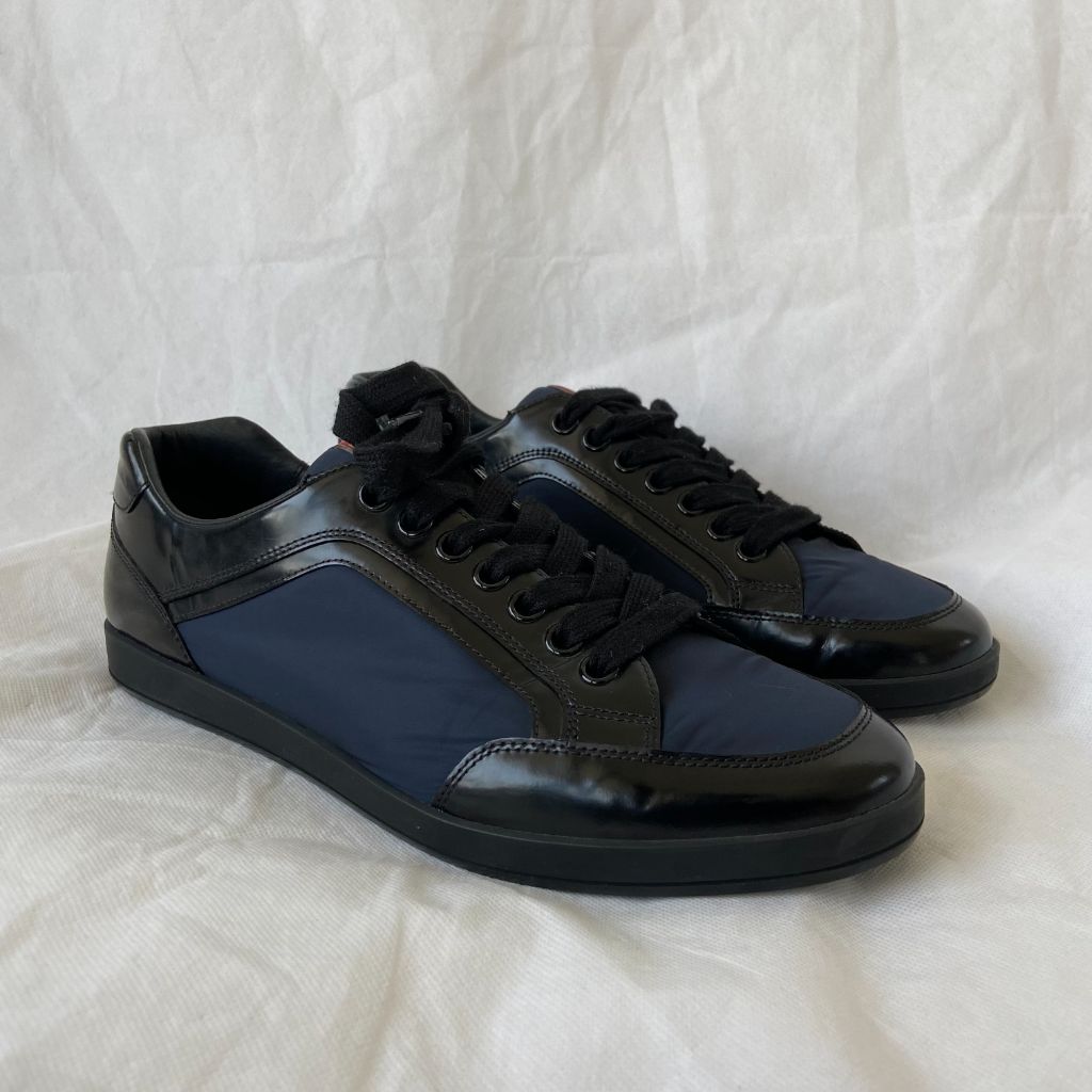Prada Leather and Nylon Sneakers, 10 - BOPF | Business of Preloved Fashion