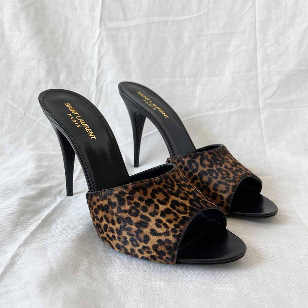 Saint Laurent Exclusive LA 16 leopard print mules, 41 - BOPF | Business of Preloved Fashion