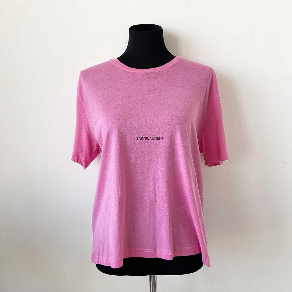 Saint Laurent Logo Pink T Shirt - BOPF | Business of Preloved Fashion