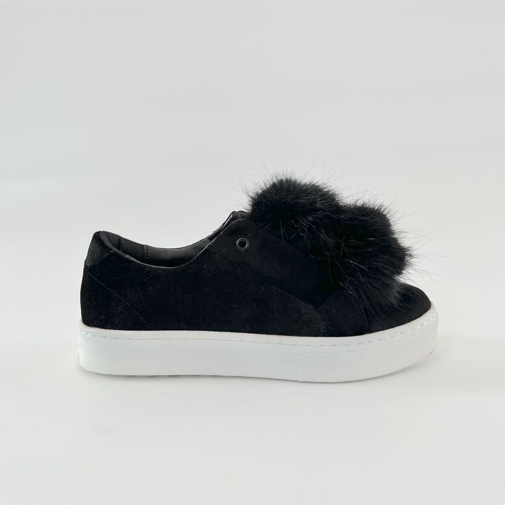 Sam Edelman Black Leya Velvet Pom Pom Sneakers, EU 37 - BOPF | Business of Preloved Fashion