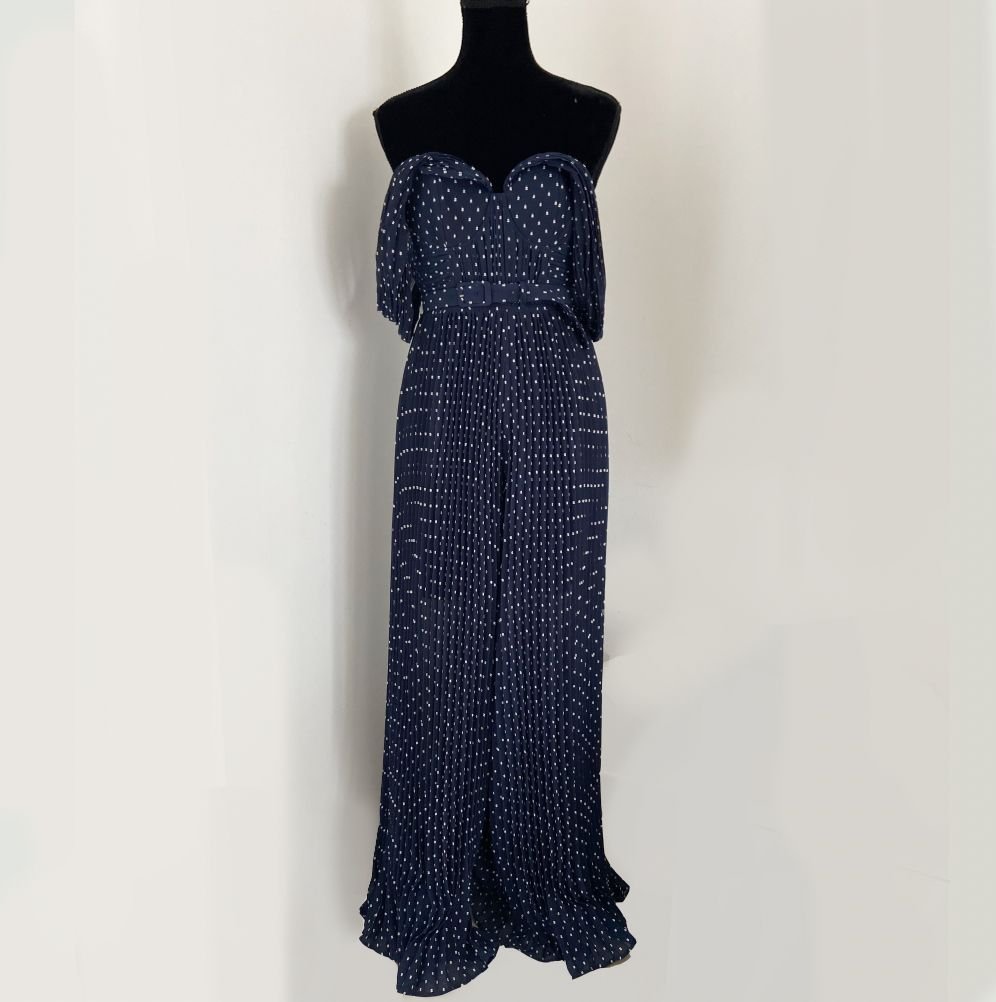 Self-Portrait Plumetis Off-The-Shoulder Jumpsuit - BOPF | Business of Preloved Fashion