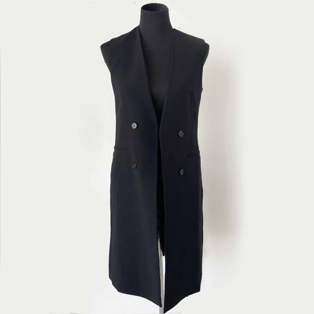 Theory Sleeveless Black Long Blazer - BOPF | Business of Preloved Fashion