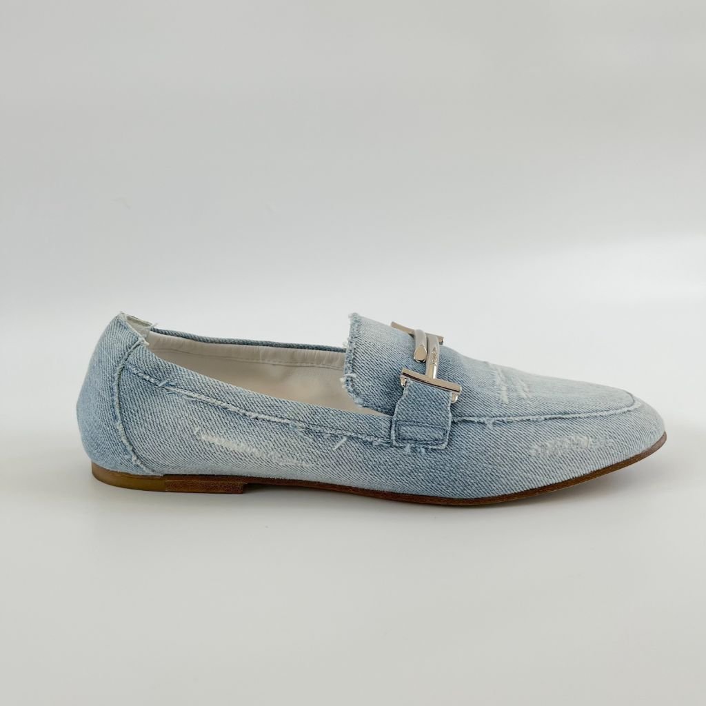 Tod's Denim T Metal Loafer, 37.5 - BOPF | Business of Preloved Fashion