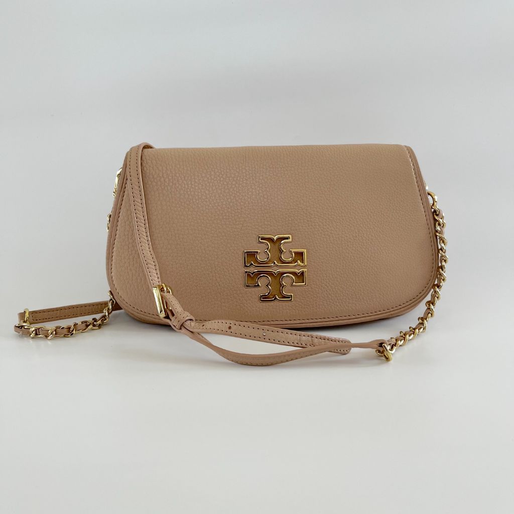 Tory Burch Beige Crossbody Flap Bag - BOPF | Business of Preloved Fashion