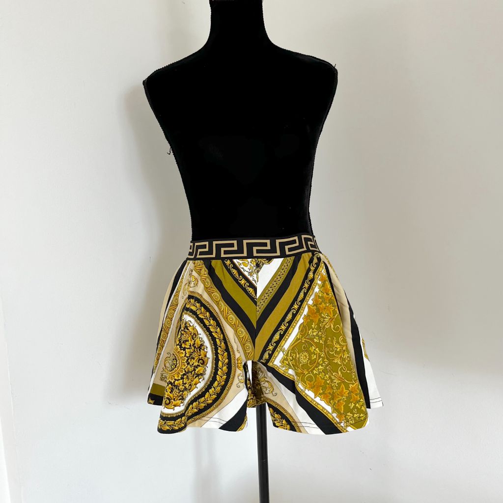 Versace signature print logo waistband high-waist shorts - BOPF | Business of Preloved Fashion