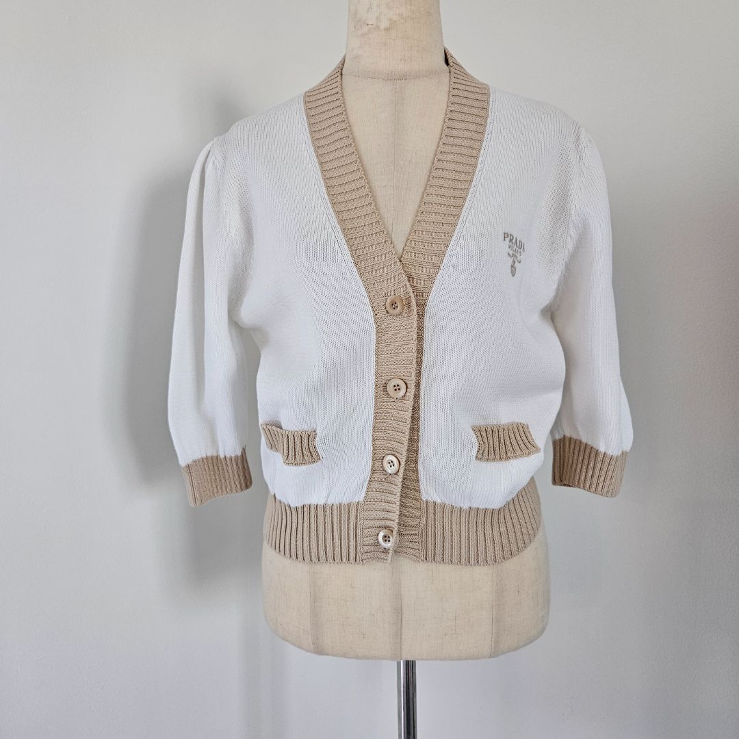 Prada Cropped cotton cardigan