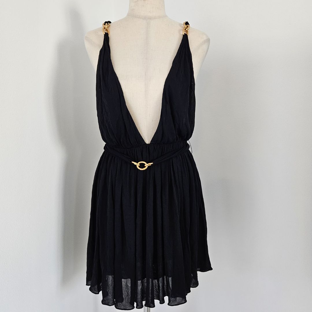 Saint Laurent embroidered pleated mini dress - BOPF | Business of Preloved Fashion Saint Laurent embroidered pleated mini dress - BOPF | Business of Preloved Fashion