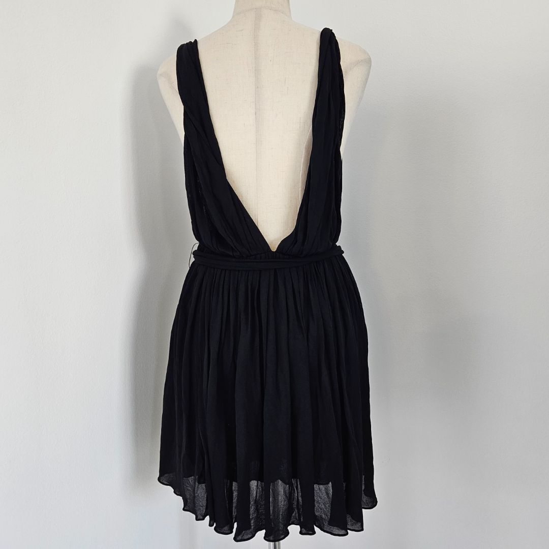 saint laurent pleated mini dress SAINT LAURENT