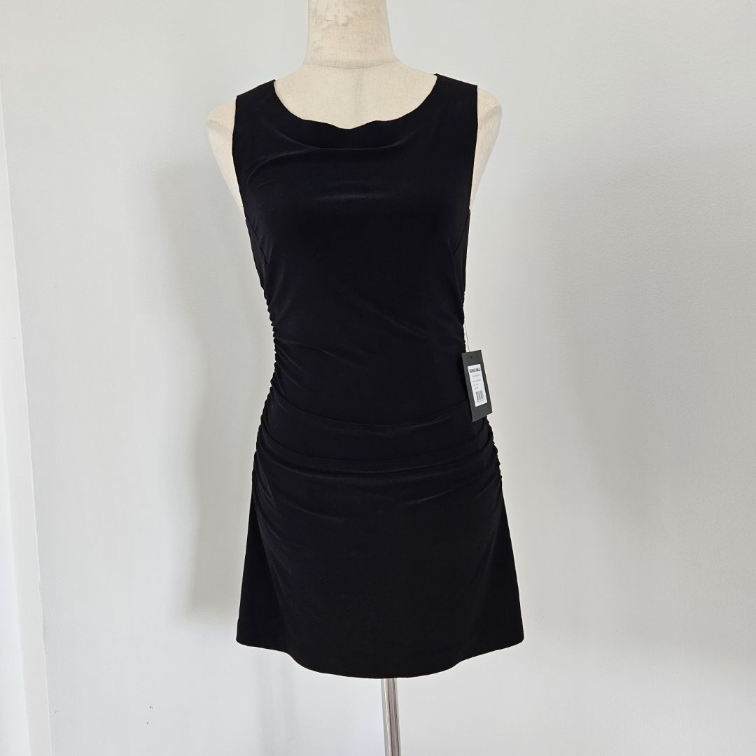 norma kamali ruched stretch jersey mini dress Norma Kamali Ruched stretch-jersey black mini dress - BOPF