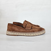 Hermès Brown Espadrille in suede goatskin, 40