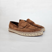 Hermès Brown Espadrille in suede goatskin, 40