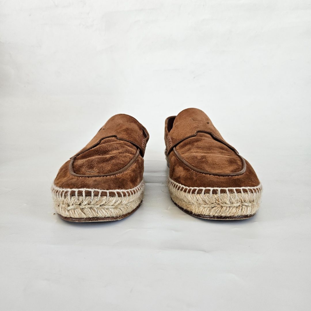 Hermès Brown Espadrille in suede goatskin, 40