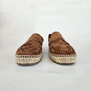 Hermès Brown Espadrille in suede goatskin, 40